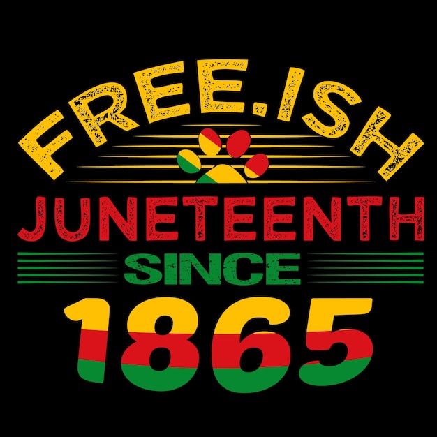 트렌디한 Juneteenth 티셔츠 디자인