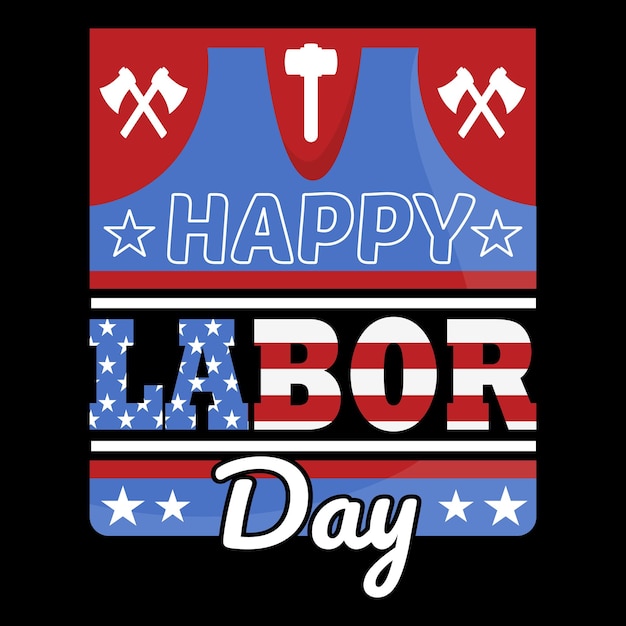 Vector trendy labor day t shirt design