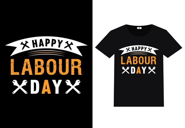 Trendy Labor Day typografie en grafisch T-shirtontwerp