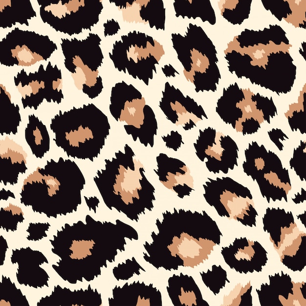 Trendy leopard seamless pattern.