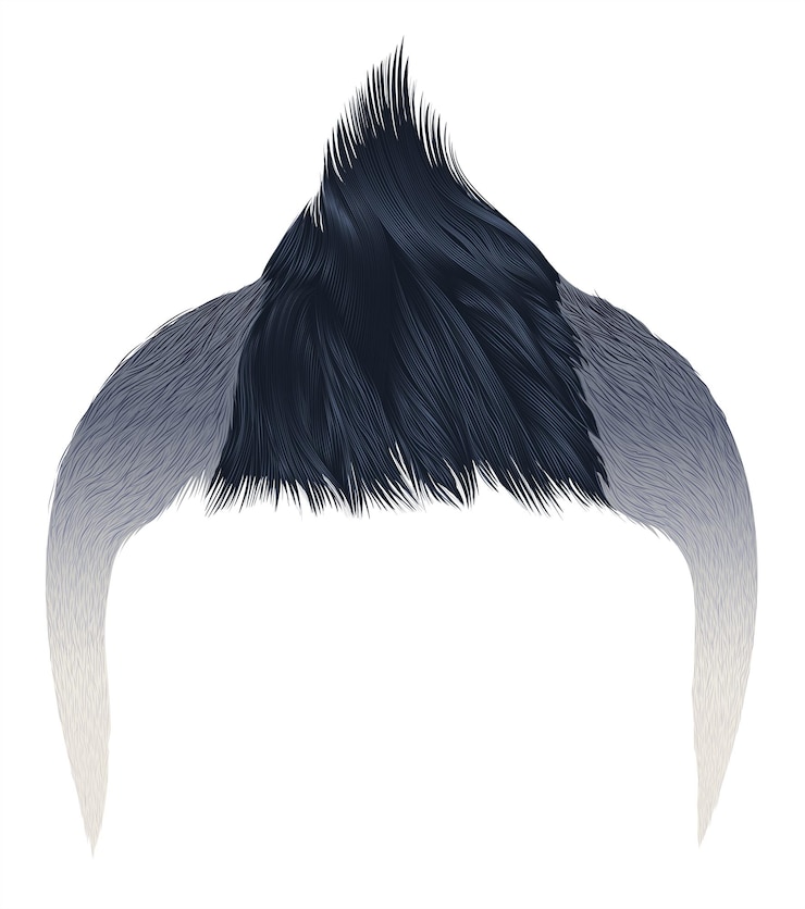 वेक्टर trendy man hairs black color beauty style realistic 3d iroquois