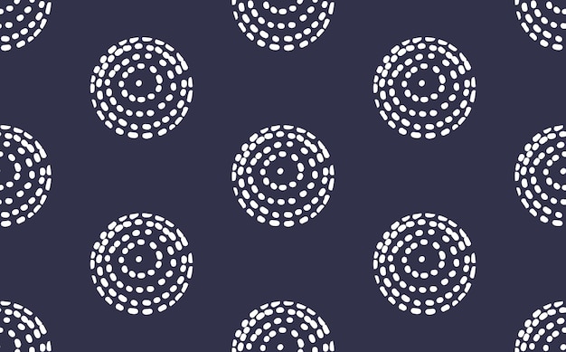 Trendy minimalistic vector pattern with dots and circles Doodles and different shapes