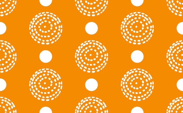 Trendy minimalistic vector pattern with hand drawn dots and circles doodles and different shapes