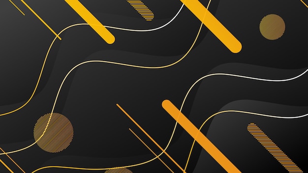 Trendy modern gradient abstract background black and yellow colors