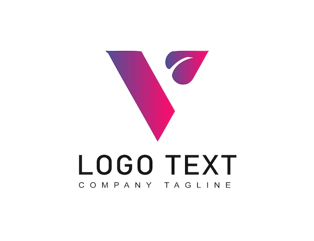 브랜드 디자인을 위한 트렌디한 모노그램 V 로고