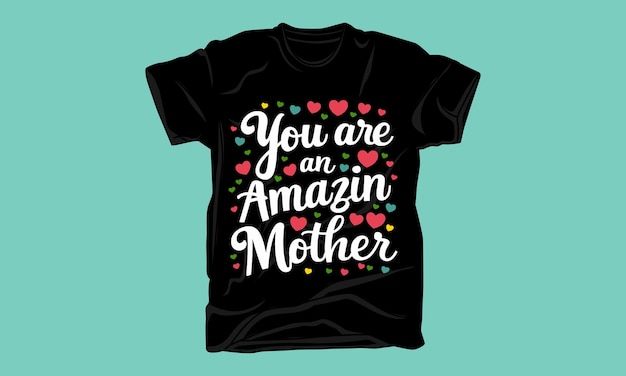 trendy mothers day typograqphy graphic tshirt design