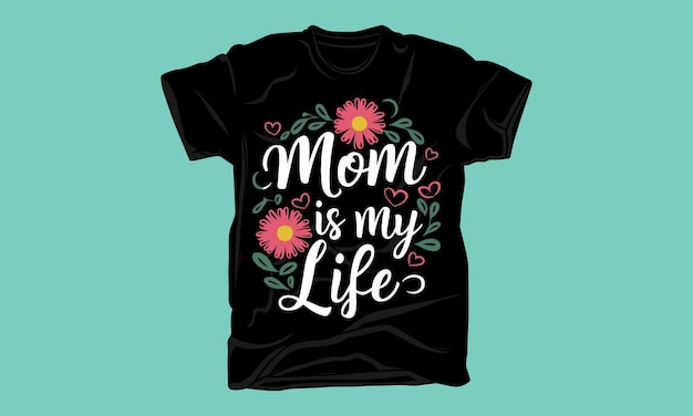 Vector trendy mothers day typograqphy graphic tshirt design