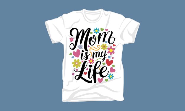 Vector trendy mothers day typograqphy graphic tshirt design