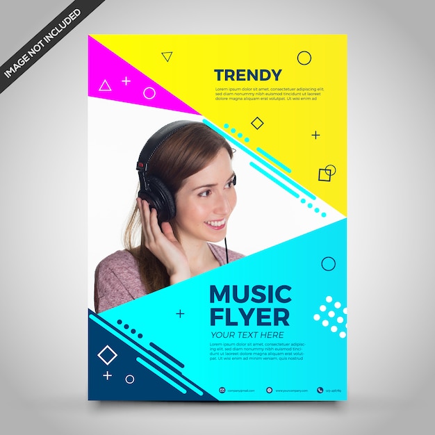 Trendy music flyer