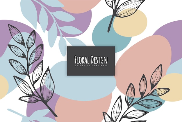 Trendy naadloos bloemenpatroon in vectorillustratie