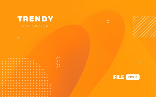 Trendy Orange Geometry Background