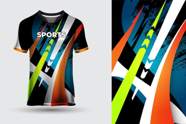 Trendy oranje T-shirt sportjersey geschikt voor racen, voetbal, gaming en sport