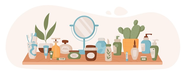 trendy organic skin care pack set composition