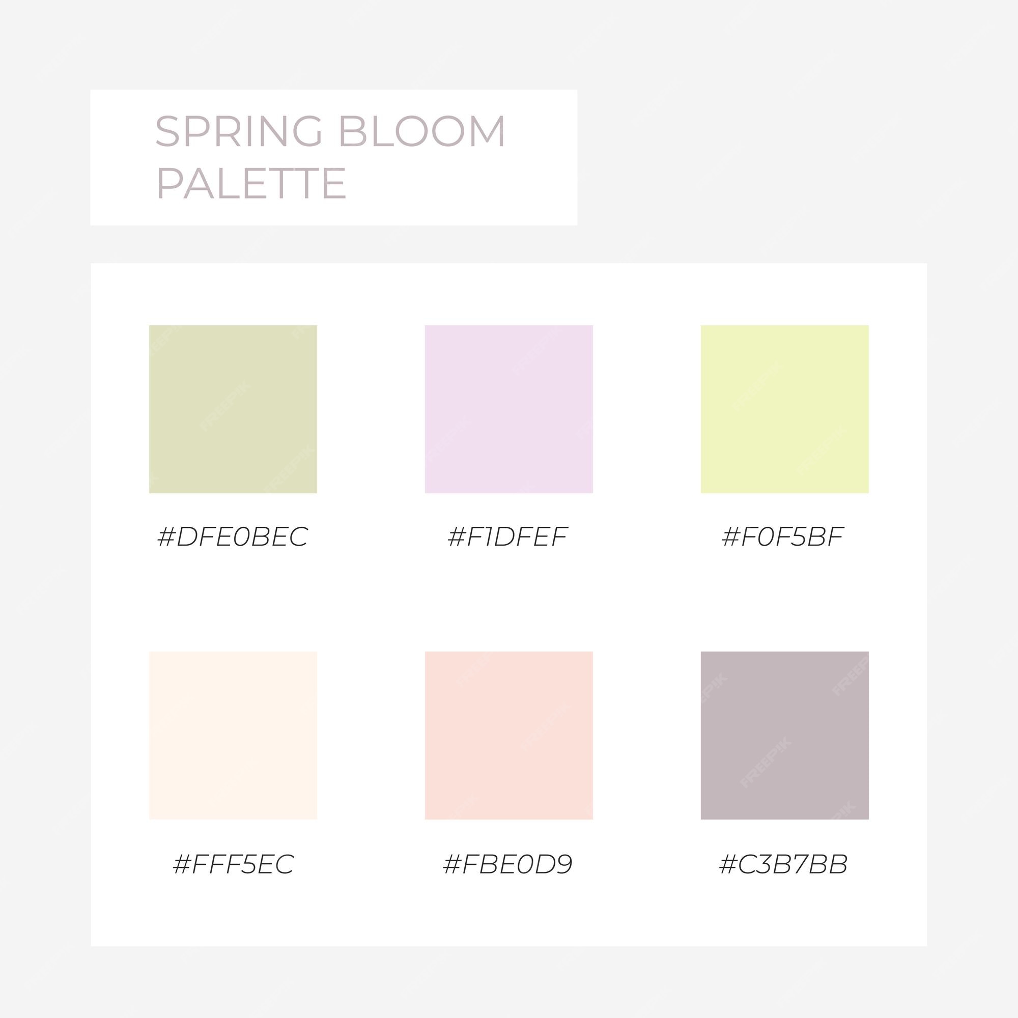 Premium Vector | Trendy pallete of color. pastel color pallete. swatch  candy colors with hex code bloom spring color