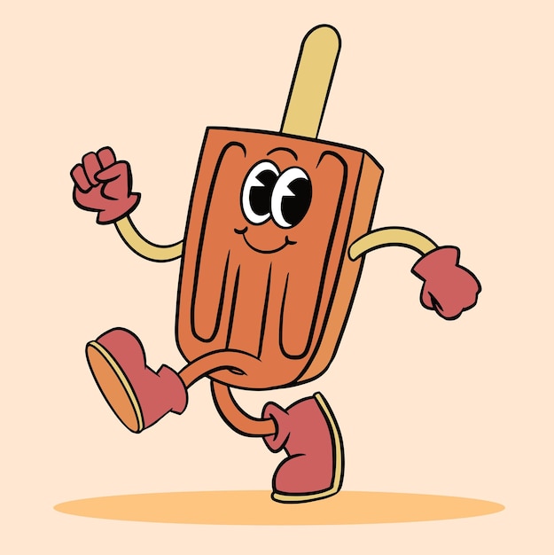 Trendy Popsicle Character Mascot Cartoon