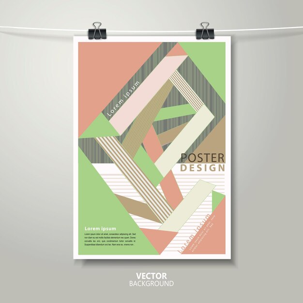 Vector trendy poster template design