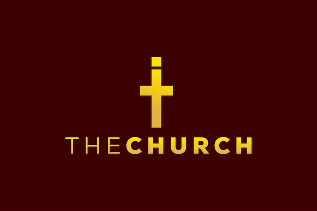 Trendy and Professional letter i church sign Christian and peaceful vector logo