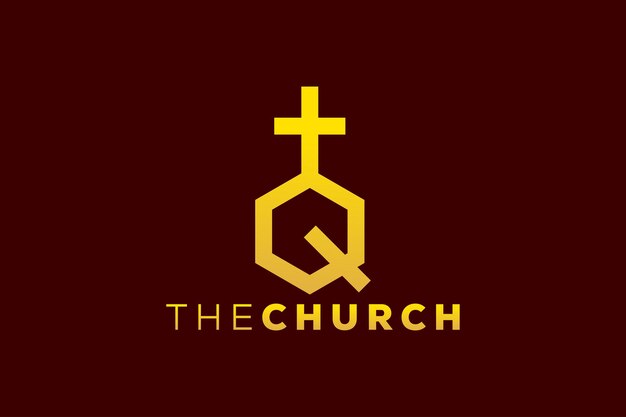 Trendy and Professional letter Q church sign Christian and peaceful vector logo