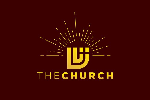 Trendy and Professional letter V church sign Christian and peaceful vector logo design