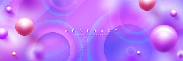 Vector trendy purple background with abstract shapes