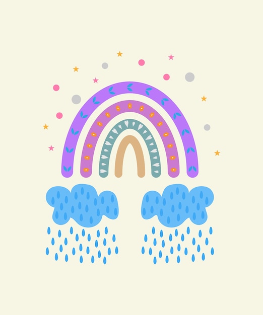 trendy rainbows vector illustrations