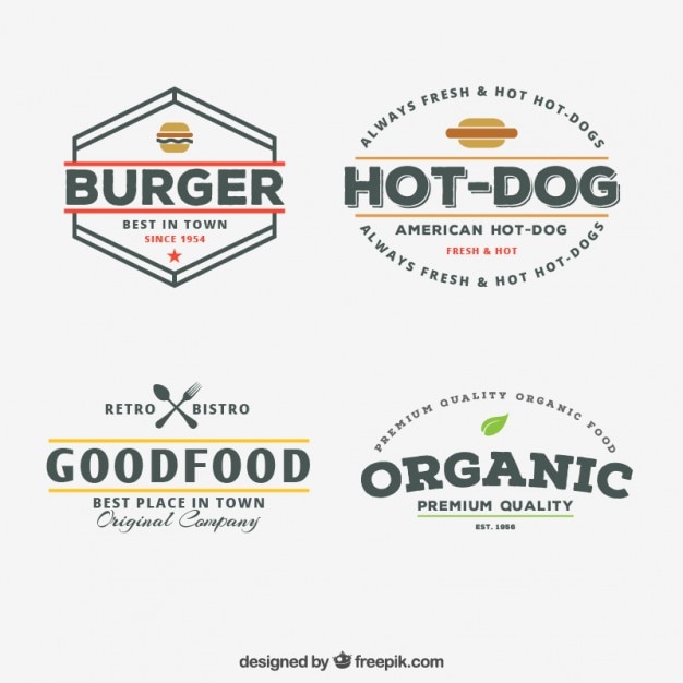 Vector trendy restaurant logo