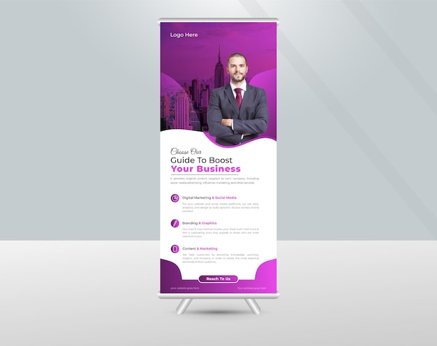 Vector a trendy rollup banner