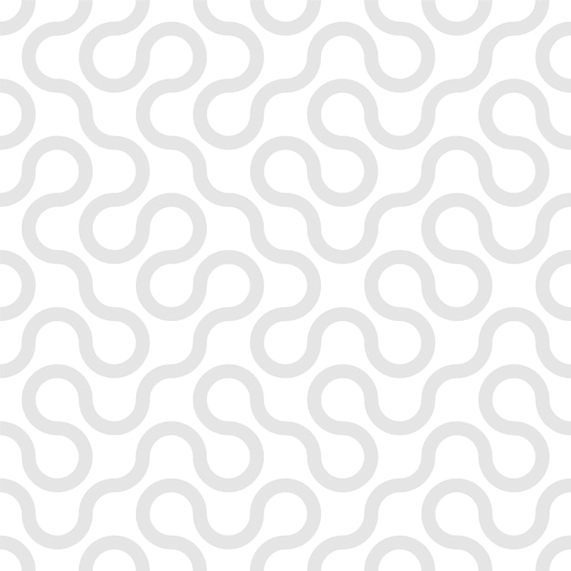 Vector trendy seamless curly pattern vector stylish endless background creative white and gray wavy texture