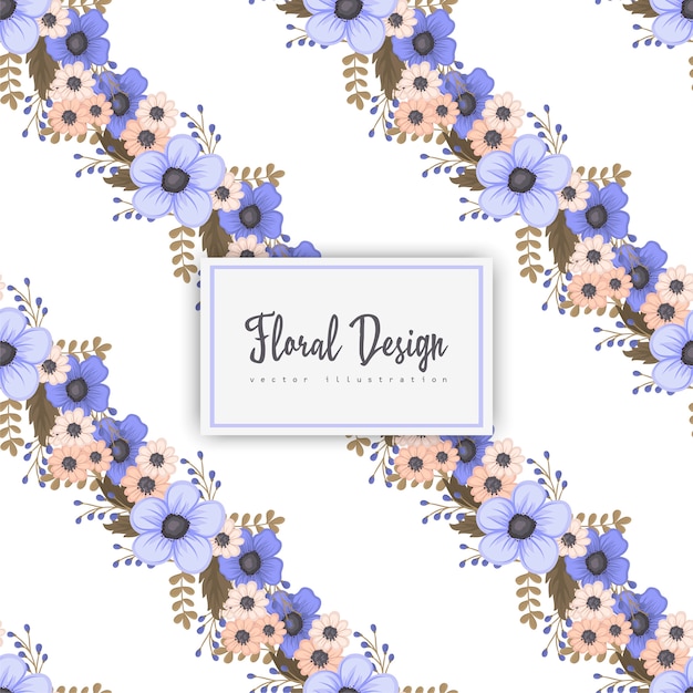 Trendy seamless floral pattern in vector illustration
