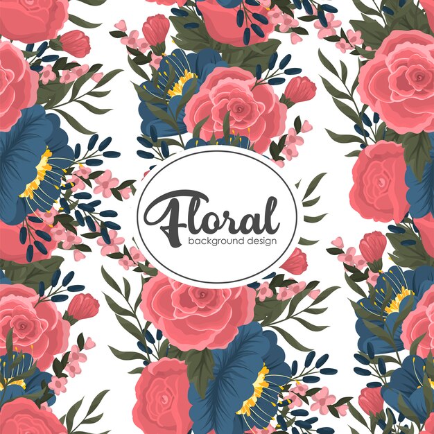 Trendy Seamless Floral Pattern in Vector