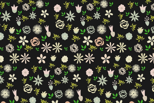 Trendy Seamless Floral Pattern In Vector