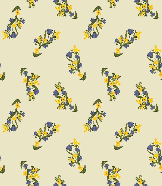 Trendy Seamless Floral Pattern In Vector