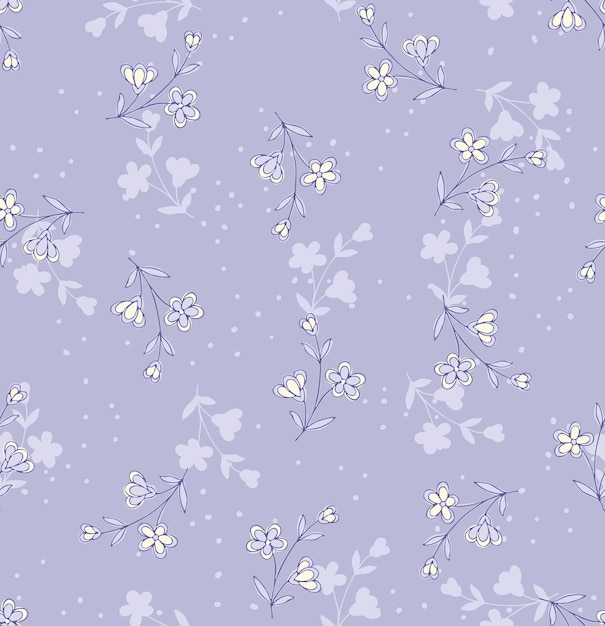 Trendy seamless floral pattern in vector