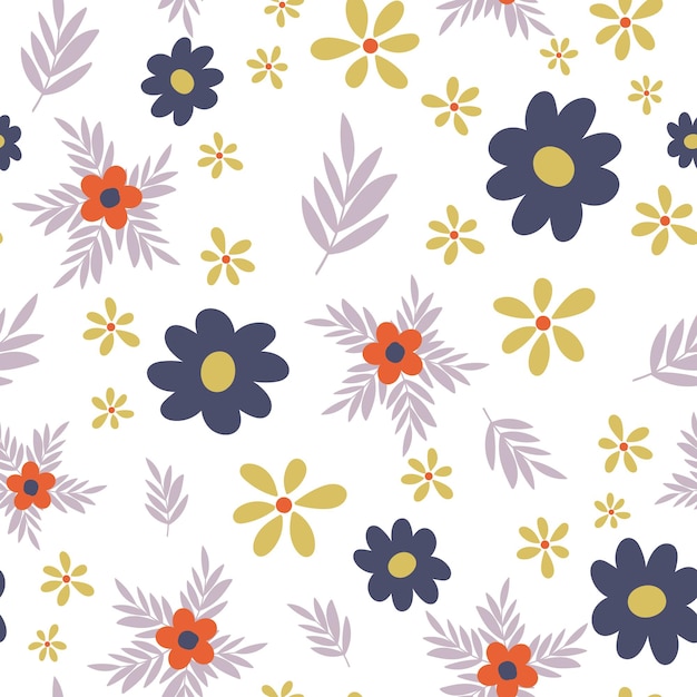 Vector trendy seamless floral pattern
