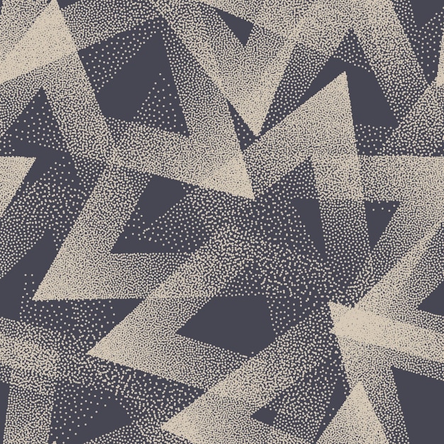 Trendy Seamless Pattern Stippled Triangles Texture