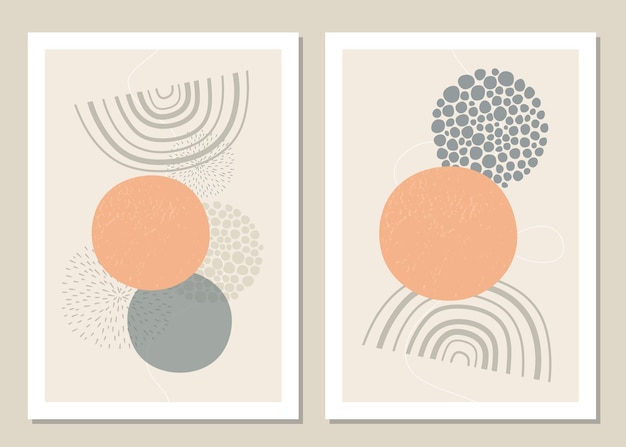 A trendy set of abstract geometric shapes in a minimal style.