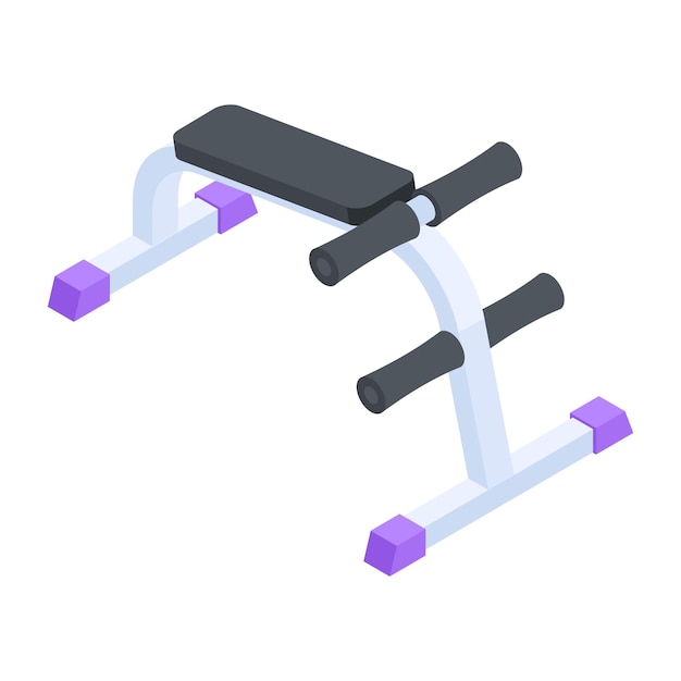 Trendy Set of Gym Isometric Icons