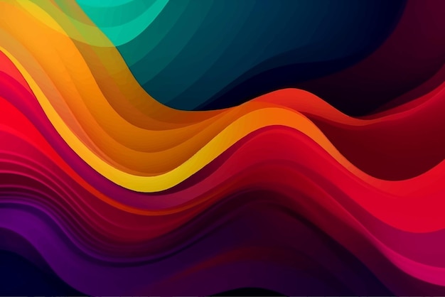 Vector trendy simple fluid abstract background with dynamic wave lines and paper cut effect