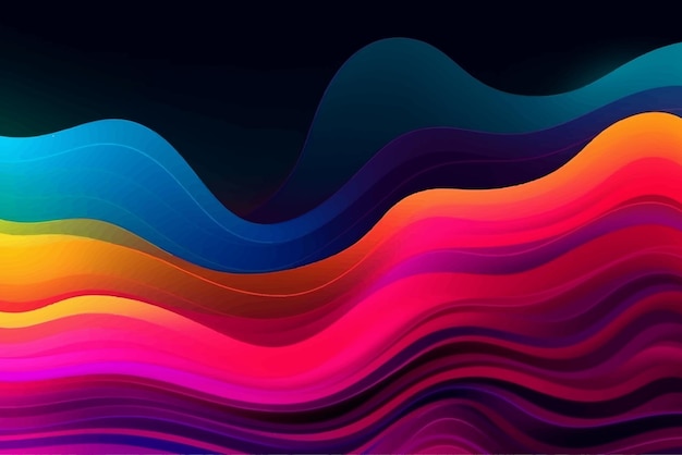 Vector trendy simple fluid abstract background with dynamic wave lines and paper cut effect