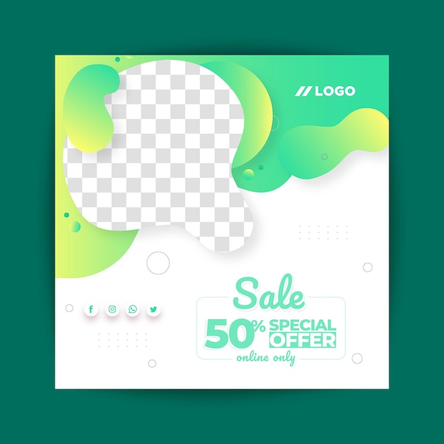 trendy social media banner design Template Vector