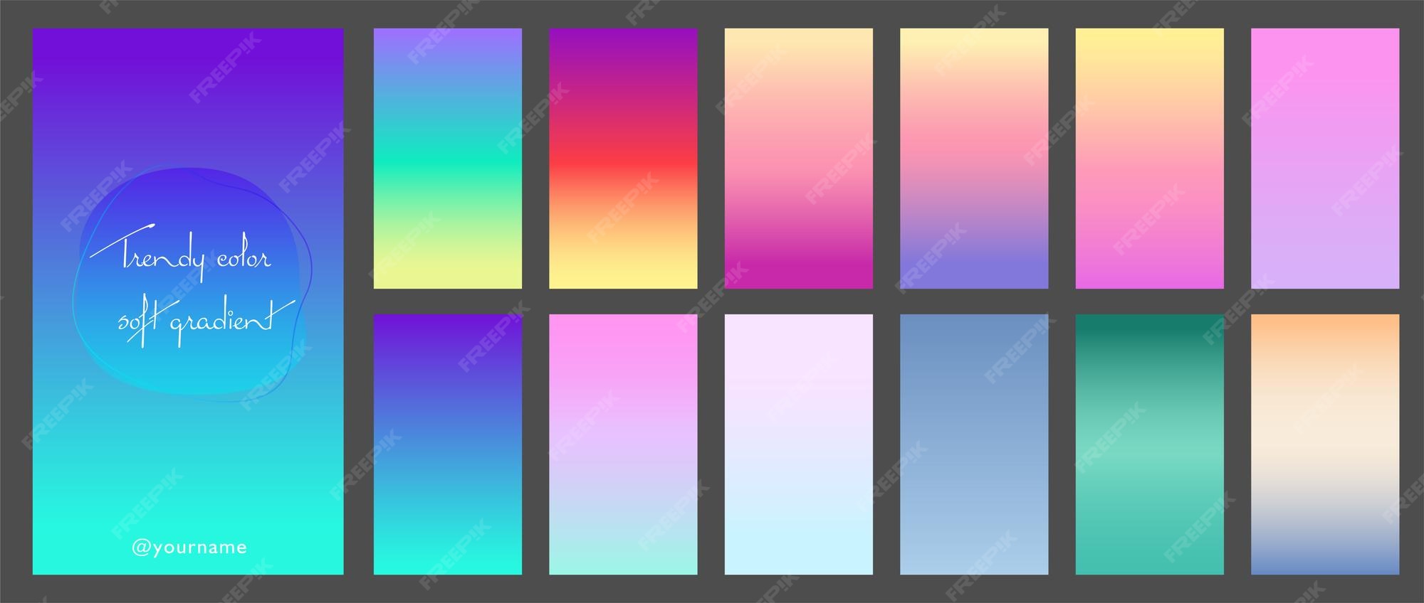 Premium Vector | Trendy soft color gradients set background for app ...