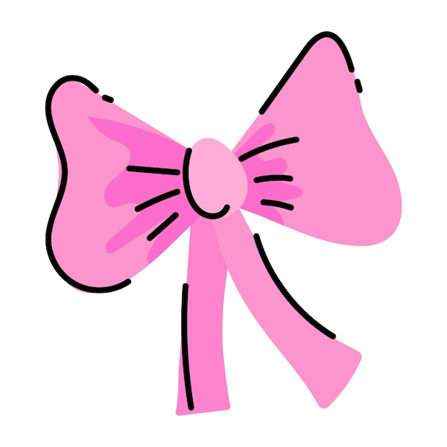 A trendy sticker of gift bow