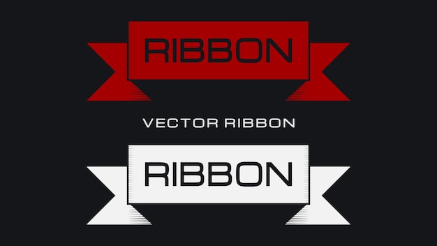 Trendy style vector ribbon design