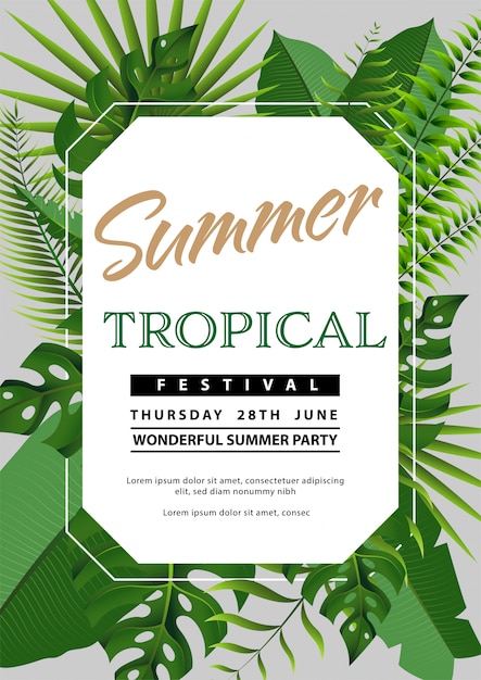 Vector trendy summer flyer