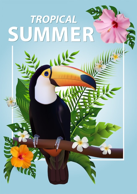 Vector trendy summer tropical