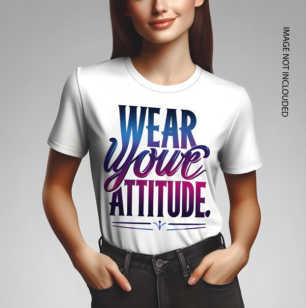 Vector trendy t-shirt design typografie quote design draag je houding voor de afdruk poster sjabloon
