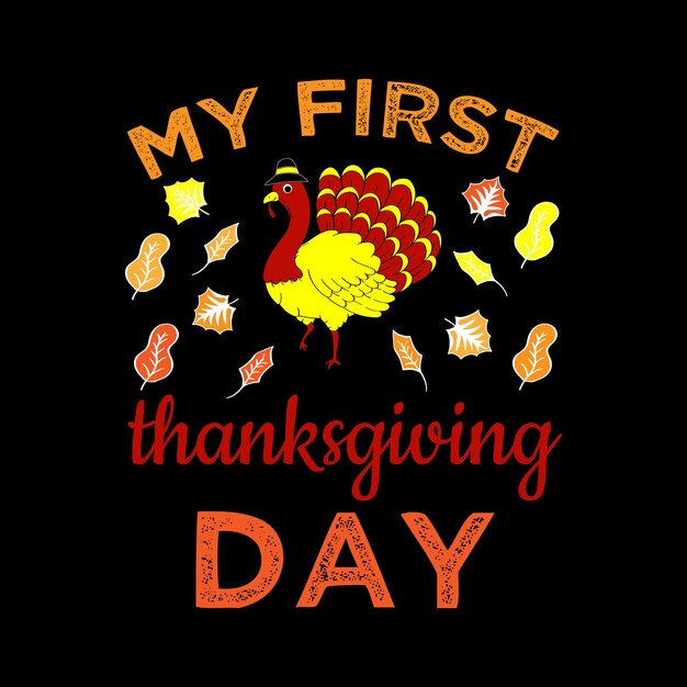 Trendy Thanksgiving Day-typografie en grafisch T-shirtontwerp