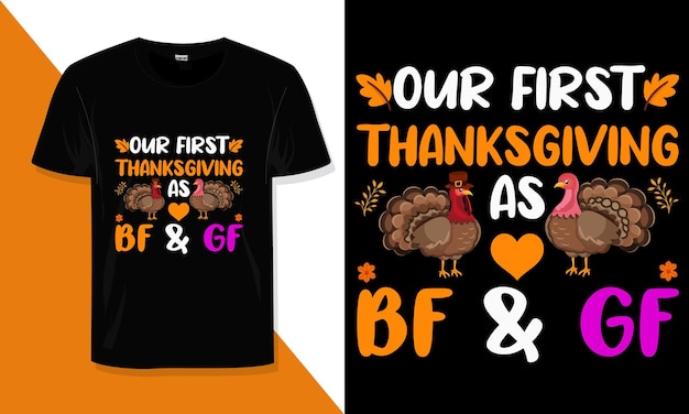 Модный дизайн футболки на День Благодарения