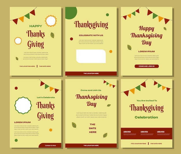 Trendy Thanksgiving templates Good for poster card invitation flyer cover banner