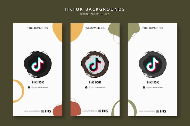 Trendy tiktok instagram-verhalencollectie in minimalistische stijl